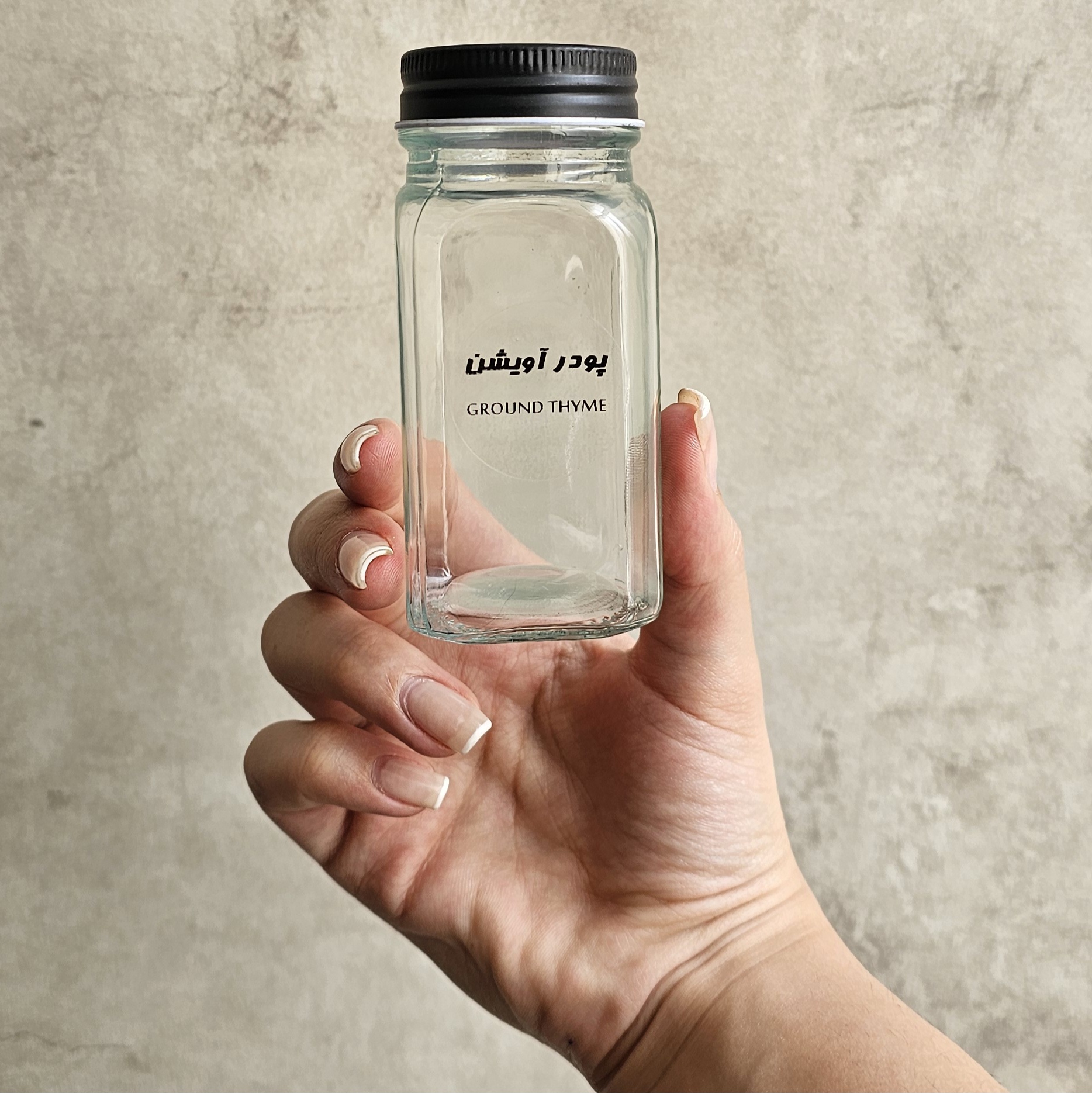 برچسب شفاف مشکی گرد